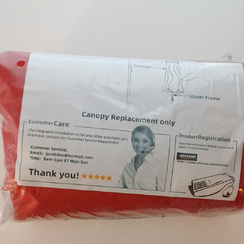 Red Canopy Replacement Deck Umbrella